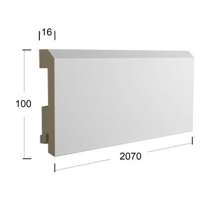 Плинтус напольный Экошпон 16х100х2070 (Темный Кипарис)