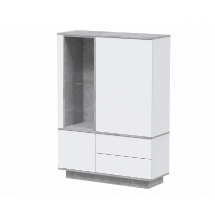 Набор мебели для гостиной Quartz-1 Ш3830 В2000 Г396 (Белый Платинум/ Бетон)