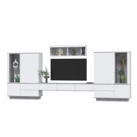 Набор мебели для гостиной Quartz-11 Ш4004 В1760 Г396 (Белый Платинум/ Бетон)