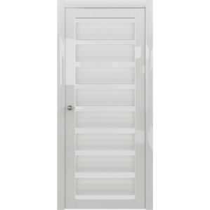 Дверь межкомнатная Сидней 3G (Белый Глянец), стекло Белое акрил