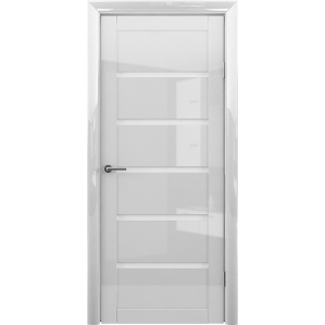 Дверь межкомнатная Вена (Белый Глянец), стекло Белое акрил
