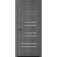 Дверь межкомнатная Дублин (Бетон темный/ Стекло Графит)