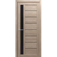 Дверь межкомнатная Севилья (Лиственница Мокко/ Черное стекло) Дверь межкомнатная Севилья (Лиственница Мокко/ Черное стекло)