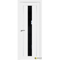 Дверь межкомнатная Flash Eco 05 (Белый/ Черный лакобель)
