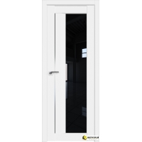 Дверь межкомнатная Flash Eco 09 (Белый/ Черный лакобель)