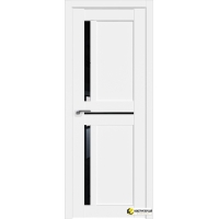 Дверь межкомнатная Flash Eco 18 (Белый/ Черный лакобель)