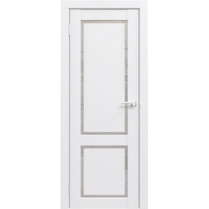 Дверь межкомнатная Flash Classic Eco 02 Парящая филенка (Белый, Матовое стекло)
