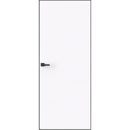 Дверь скрытая INVISIBLE-REVERSE/ Открывание внутрь (под покраску, кромка Алюминий Черная)