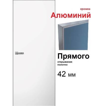 Дверь-невидимка INVISIBLE (под покраску, кромка Алюминий)