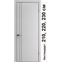 Дверь межкомнатная NEXT-Z (58 4AB)/ Nardo Grey с магнитным замком (ALUM кромка с 4-х сторон Черная) НЕСТАНДАРТ