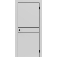 Дверь межкомнатная NEXT-Z (52 4AB)/ Nardo Grey с магнитным замком (ALUM кромка с 4-х сторон Черная)