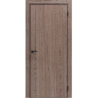 Дверь межкомнатная NEXT-Z (50 4AB)/ Brownie Oak с магнитным замком (ALUM кромка с 4-х сторон Черная)
