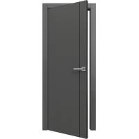 Дверь межкомнатная PRIME Line 1 ПЭТ G (Graphite Silk/ Черный молдинг) кромка ABS Черная Дверь межкомнатная PRIME Line 1 ПЭТ G (Graphite Silk/ Черный молдинг) кромка ABS Черная
