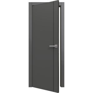 Дверь межкомнатная PRIME Line 1 ПЭТ G (Graphite Silk/ Черный молдинг) кромка ABS.. Дверь межкомнатная PRIME Line 1 ПЭТ G (Graphite Silk/ Черный молдинг) кромка ABS..