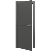 Дверь межкомнатная PRIME Line 3 ПЭТ G (Graphite Silk/ Черный молдинг) кромка ABS Дверь межкомнатная PRIME Line 3 ПЭТ G (Graphite Silk/ Черный молдинг) кромка ABS