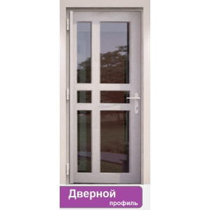 Дверь входная ПВХ наружная "М1" (Белая/ Белая)