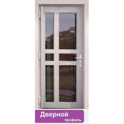 Дверь входная ПВХ наружная "М1" (Белая/ Белая)