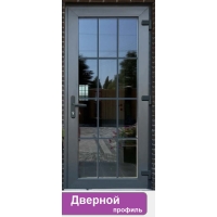 Дверь входная ПВХ наружная "М11" (Антрацит/ Белая)