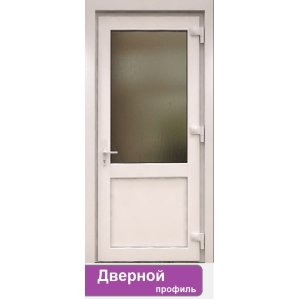 Дверь входная ПВХ наружная "М2" (Белая/ Белая)