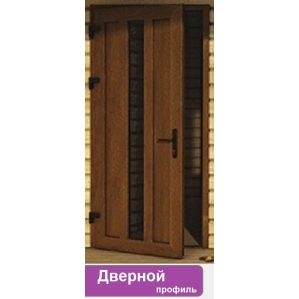 Дверь входная ПВХ наружная "М4" (Светлый дуб/ Белая)