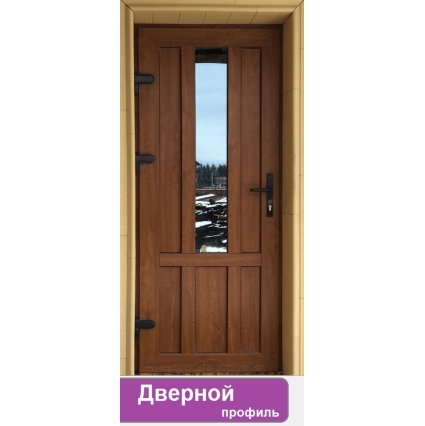 Дверь входная ПВХ наружная "М5" (Античная сосна/ Белая) Дверь входная ПВХ наружная "М5" (Античная сосна/ Белая)