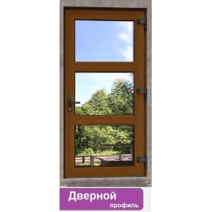 Дверь входная ПВХ наружная "М9" (Золотой дуб/ Белая)