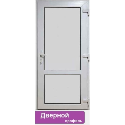 Дверь входная ПВХ наружная глухая "М2" (Белая/ Белая)