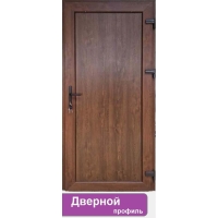 Дверь входная ПВХ наружная "М7" глухая (Африканская вишня/ Белая)
