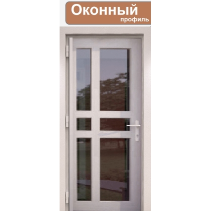 Дверь ПВХ внутренняя "М1" (Белая/ Белая)