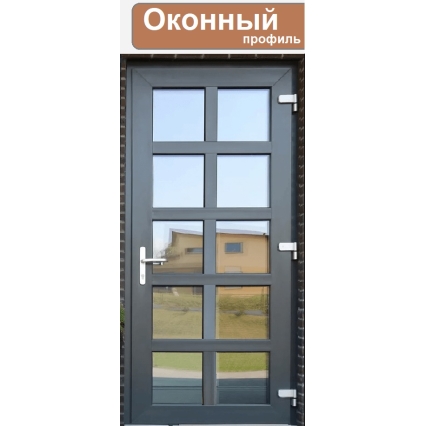 Дверь ПВХ внутренняя "М10" (Антрацит/ Белая) Дверь ПВХ внутренняя "М10" (Антрацит/ Белая)