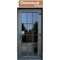 Дверь ПВХ внутренняя "М11" (Антрацит/ Белая)