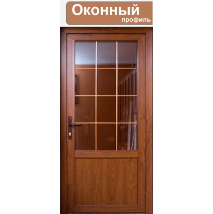 Дверь ПВХ внутренняя "М3" (Золотой дуб/ Белая)