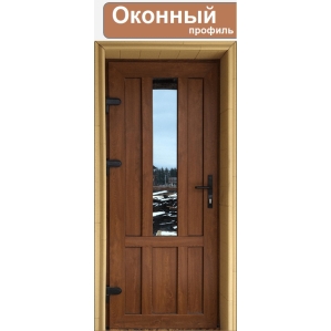 Дверь ПВХ внутренняя "М5" (Античная сосна/ Белая)