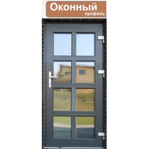 Дверь ПВХ внутренняя "М8" (Антрацит/ Белая) Дверь ПВХ внутренняя "М8" (Антрацит/ Белая)