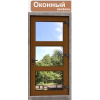 Дверь ПВХ внутренняя "М9" (Светлый дуб/ Белая)