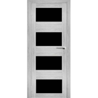Дверь межкомнатная "Амати 02" Сканди (Черное стекло)