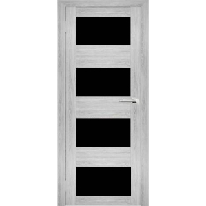 Дверь межкомнатная "Амати 02" Сканди (Черное стекло)