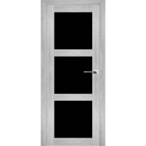 Дверь межкомнатная "Амати 20" Сканди (Черное стекло)