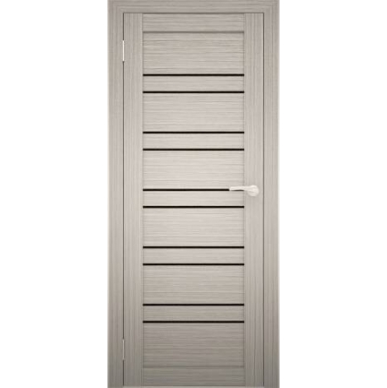 Дверь межкомнатная "Амати 25" Дуб Беленый (Черное стекло)