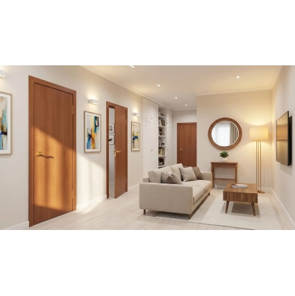 Дверь межкомнатная С01 (Орех Итальянский)