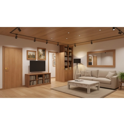 Дверь межкомнатная С01 (Орех Миланский)