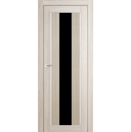 Дверь межкомнатная "Амати 05" Дуб Беленый (Черное стекло)