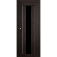 Дверь межкомнатная "Амати 05" Венге (Черное стекло)