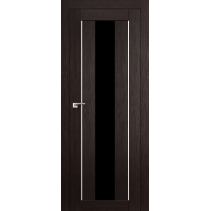 Дверь межкомнатная "Амати 05" Венге (Черное стекло)