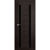 Дверь межкомнатная "Амати 06" Венге (Черное стекло)