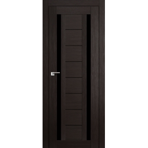 Дверь межкомнатная "Амати 06" Венге (Черное стекло)
