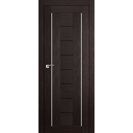 Дверь межкомнатная "Амати 10" Венге (Черное стекло)
