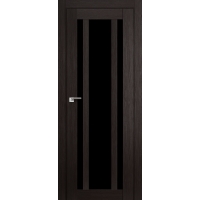 Дверь межкомнатная "Амати 11" Венге (Черное стекло)
