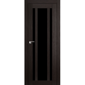 Дверь межкомнатная "Амати 11" Венге (Черное стекло)