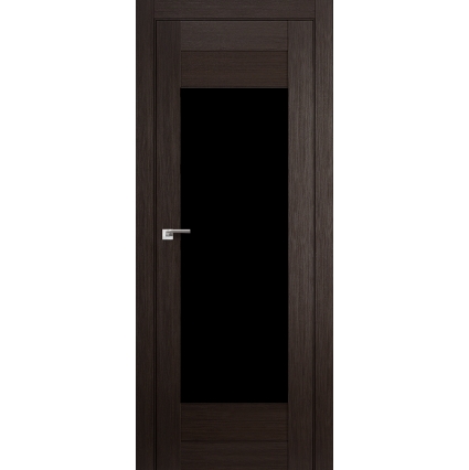 Дверь межкомнатная "Амати 14" Венге (Черное стекло)